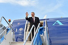 Президент Азербайджана Алиев прибыл в Грузию