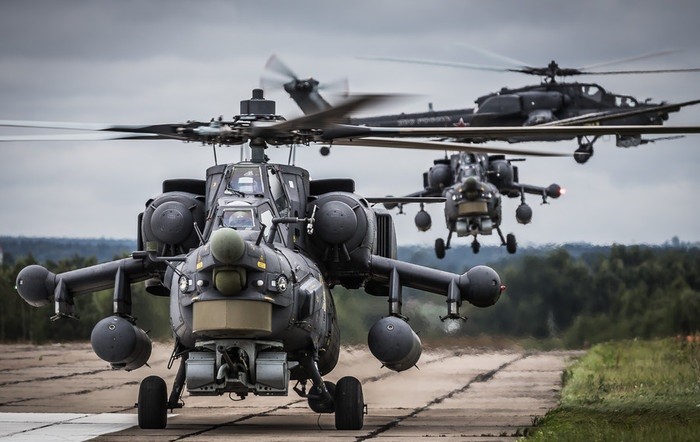 Боевые вертолеты Ми-28НЭ «Ночной охотник». Архивное фото.