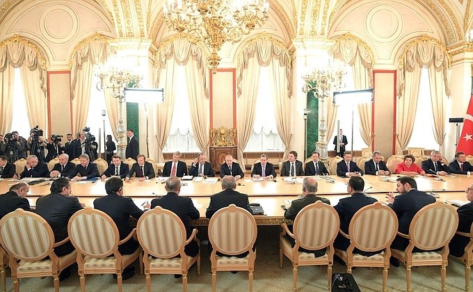 Заседание Совета сотрудничества высшего уровня между Россией и Турцией. Фото:  kremlin.ru