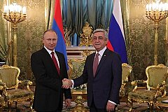 Президенты Путин и Саргсян на встрече обсуждали карабахский вопрос