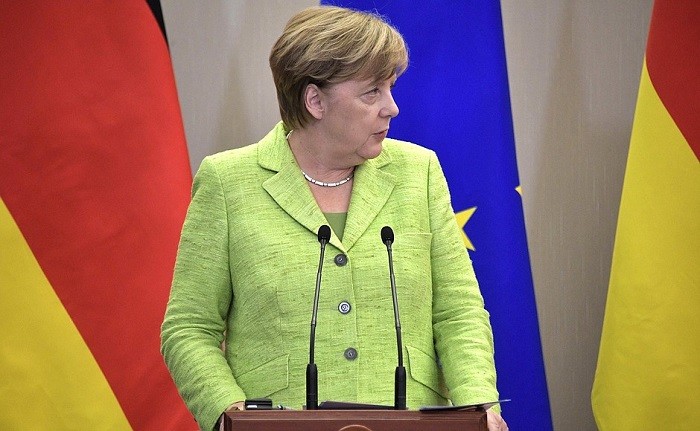 Канцлер Германии Ангела Меркель на пресс-конференции в Сочи. Фото:  kremlin.ru