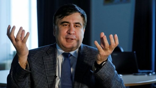 Бывший губернатор Одесской области и бывший президент Грузии Михаил Саакашвили . Фото: vesna.sammit.kiev.ua
