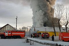 Пожар в обувном цеху под Новосибирском. Подробности