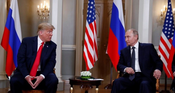 Президенты США и России Дональд Трамп и Владимир Путин встретились в Хельсинки. 16.07.2018. Фото: .svoboda.org