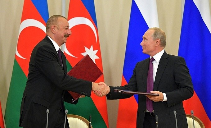 Ильхам Алиев и Владимир Путин на встрече в Сочи. Фото: kremlin.ru