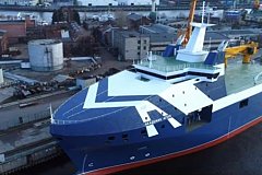 В Петербурге на воду спущено секретное океанографическое судно