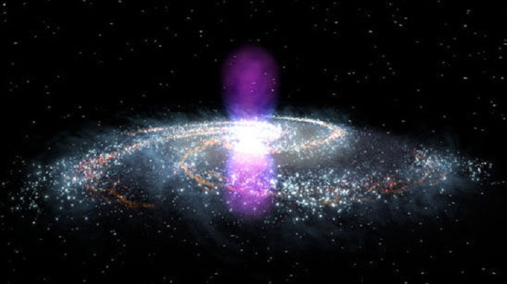Гигантские «пузыри» радиоэнергии в центре нашей галактики. Как они туда попали?