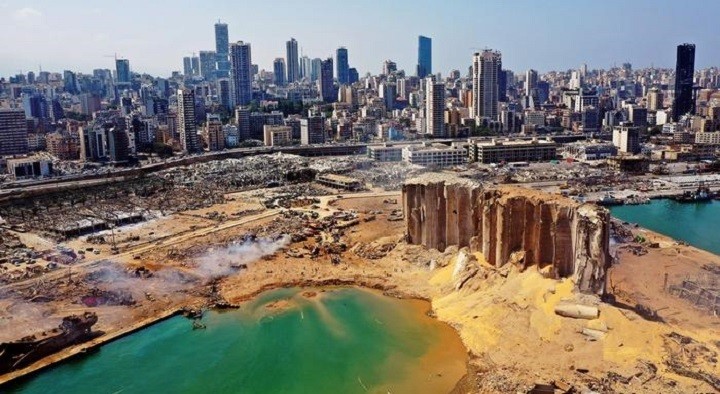 Бейрут после взрыва в порту.