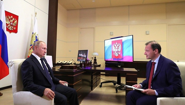 Президент России Владимир Путин дает интервью телеканалу «Россия 24». Фото: kremlin.ru