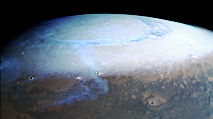 Под южным полюсом Марса могут быть десятки озер